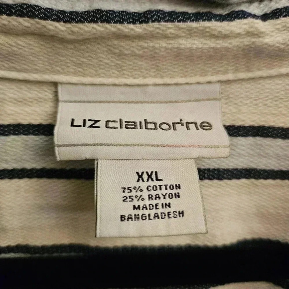 Liz Claiborne Long Sleeve Button Down Shirt Plus Size XXL - Picture 4 of 5